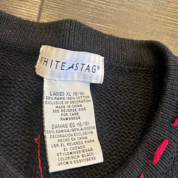 White Stag Vintage Christmas Cardinal Embroidered Cardigan Sweater Size XL - Picture 3 of 8